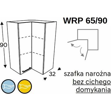 Szafka wisząca KAMMONO BLACK WRP65 90 narożna