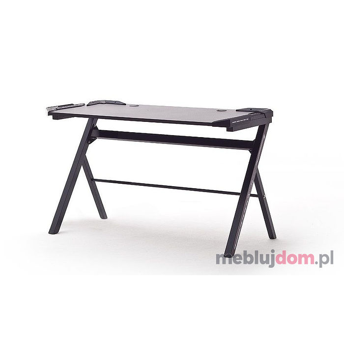 Biurko gamingowe MC RACING BASIC 3 oświetlenie LED skos