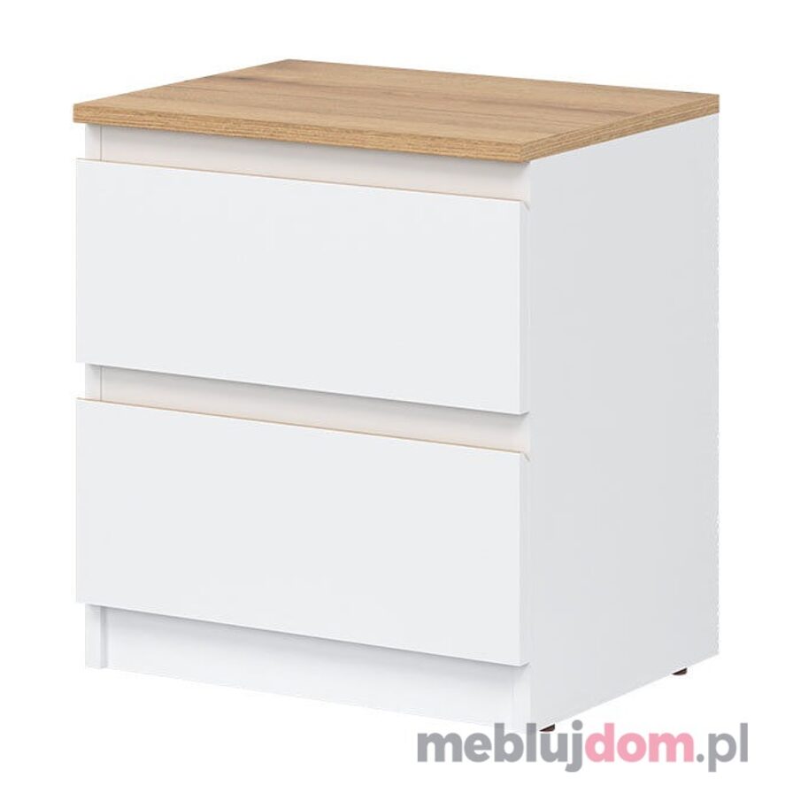 Biała szafka nocna / kontenerek REMI RM12 z szufladami