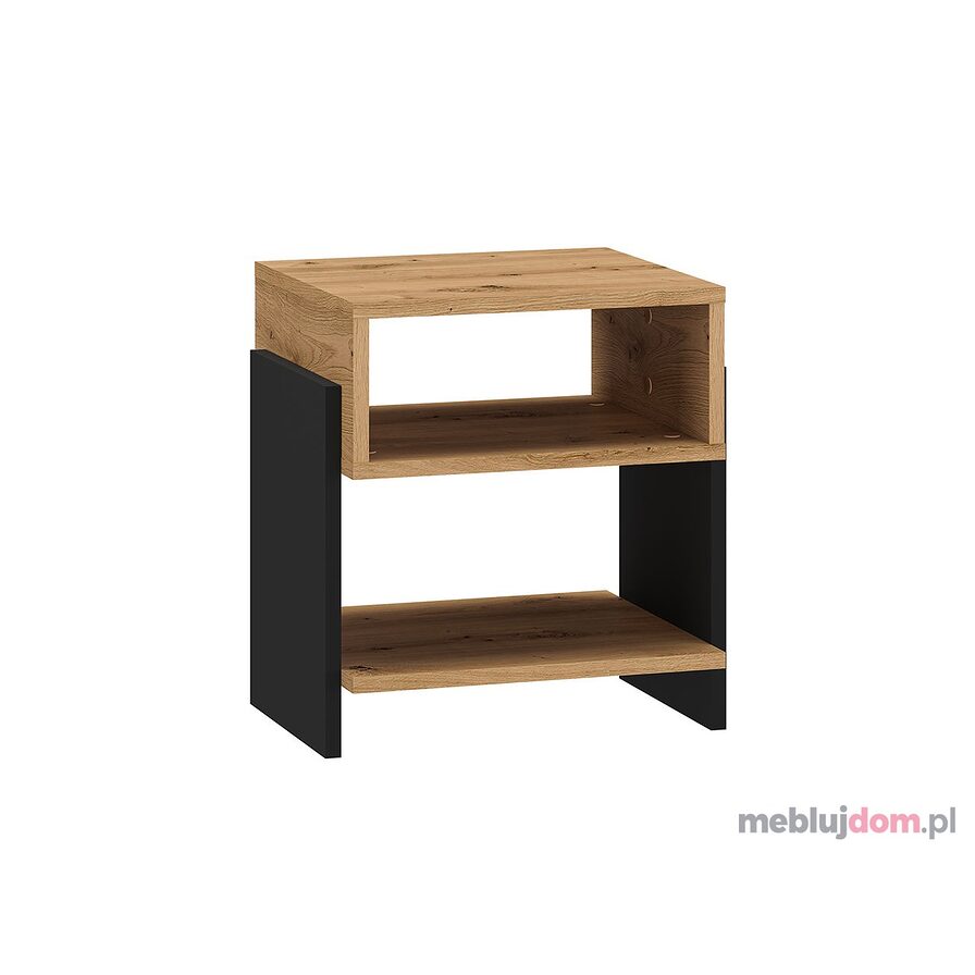 Szafka nocna TRIS 01 w odcieniu dąb artisan + czarny