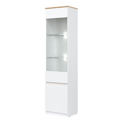 Witryna L/P REMI RM07 2D BIAŁY/DĄB EVOKE