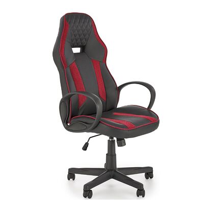 Fotel gamingowy RAGNAR czarno-czerwony wyposażony w mechanizm TILT