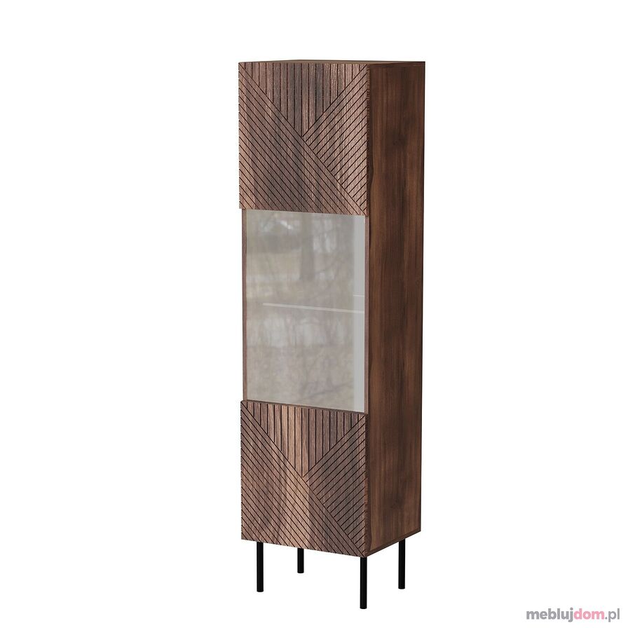 Witryna ART DECO Orzech warmia + czarny
