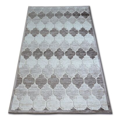 Dywan AKRYL YAZZ 3766 D.Beige/Brown Koniczyna Marokańska Trellis