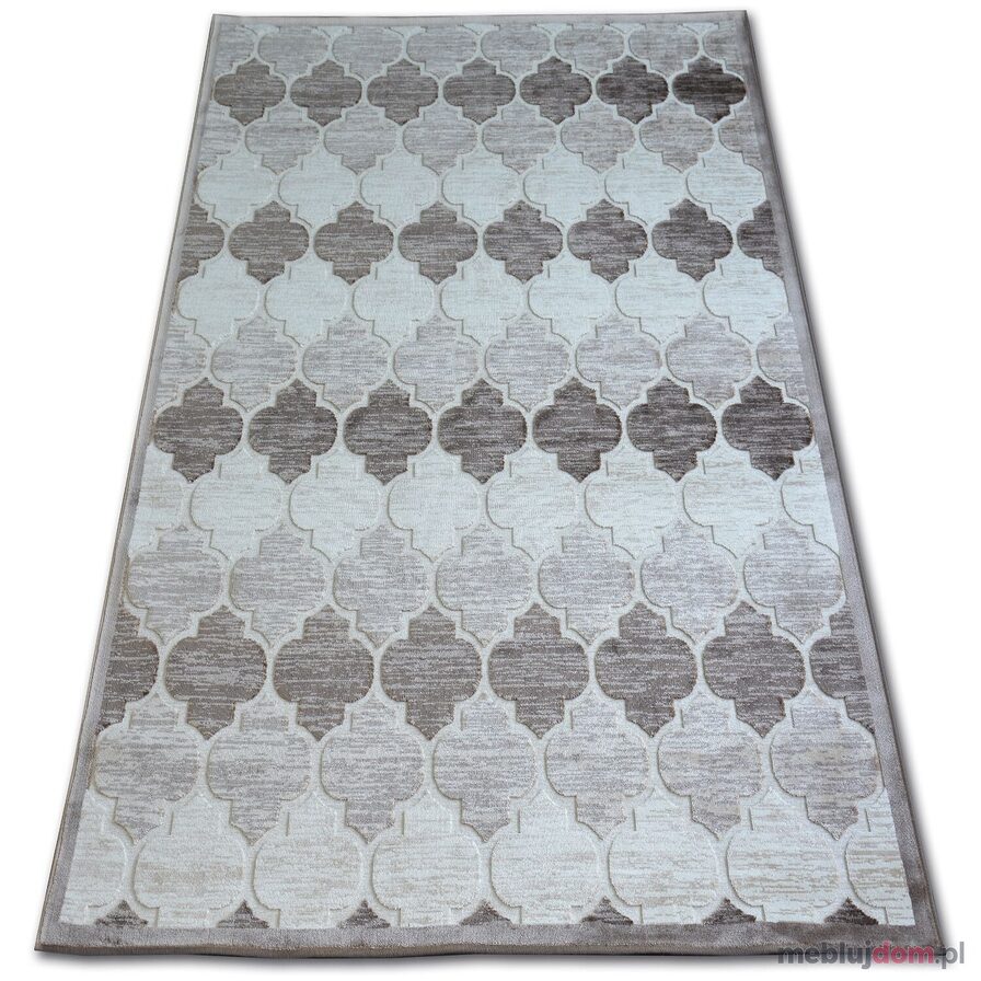 Dywan AKRYL YAZZ 3766 D.Beige/Brown Koniczyna Marokańska Trellis