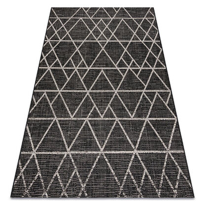 DYWAN SZNURKOWY SIZAL FLOORLUX 20508 black / silver TRÓJKĄTY