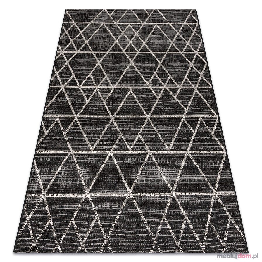 DYWAN SZNURKOWY SIZAL FLOORLUX 20508 black / silver TRÓJKĄTY