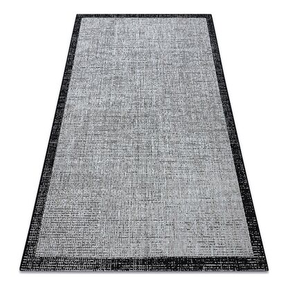 DYWAN SZNURKOWY SIZAL FLOORLUX 20401 Ramka srebrny / czarny