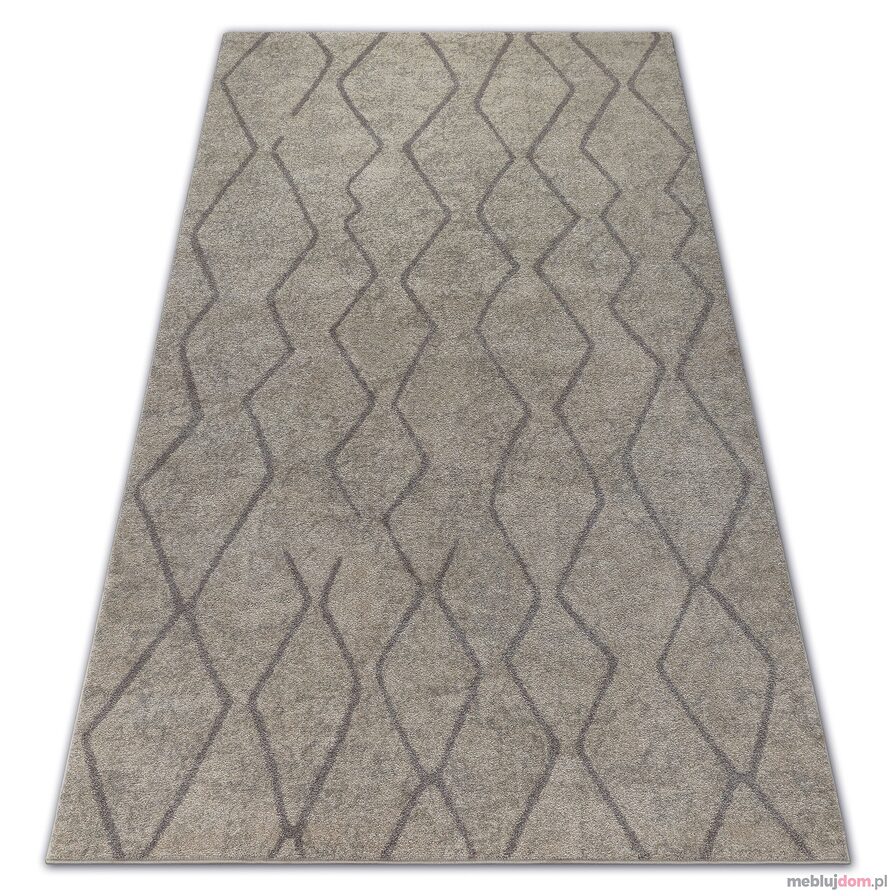 Dywan SOFT 8050 ZYGZAK BOHO krem / jasny brąz