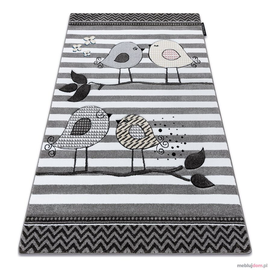 Dywan PETIT BIRDS PTASZKI szary