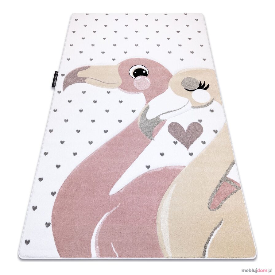 Dywan PETIT FLAMINGOS FLAMINGI SERDUSZKA krem