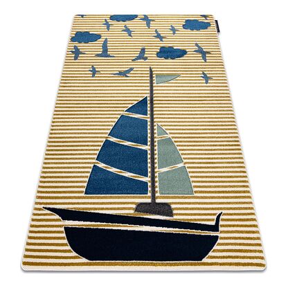 Dywan PETIT SAIL łódka, żaglówka złoty