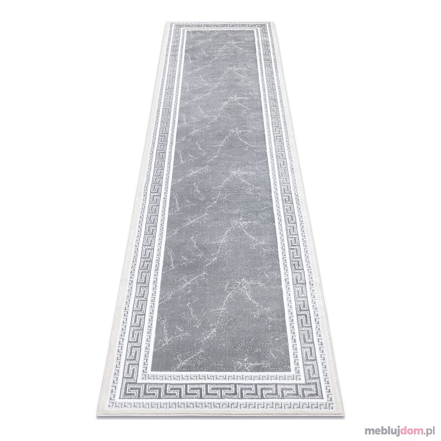 Dywan, Chodnik GLOSS nowoczesny 2813 27 stylowy, ramka, grecki szary