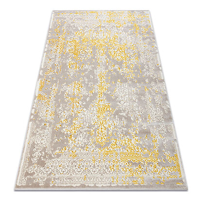 Dywan CORE 3807 Ornament Vintage - Strukturalny, dwa poziomy runa, beż / złoty