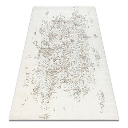 Dywan CORE 3824 Ornament Vintage - Strukturalny, dwa poziomy runa, krem / brązowy