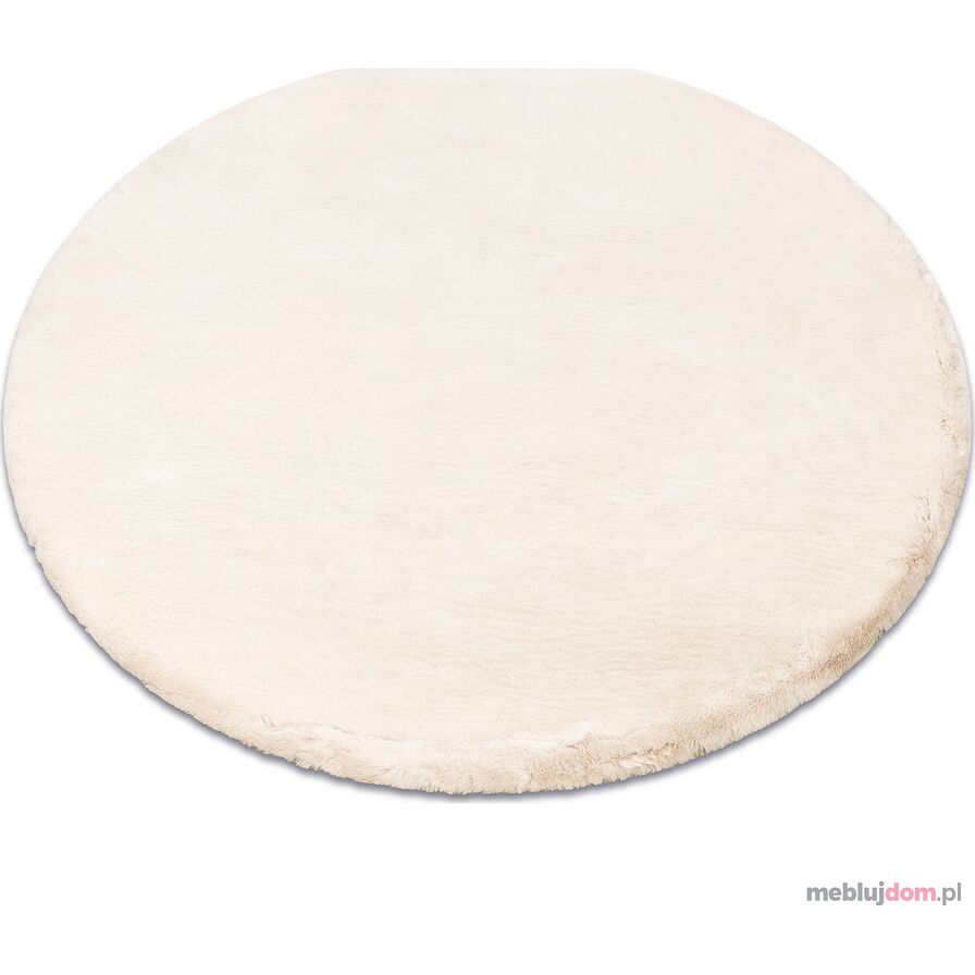 Dywan TEDDY NEW sand 52 koło Shaggy beż bardzo gruby, pluszowy