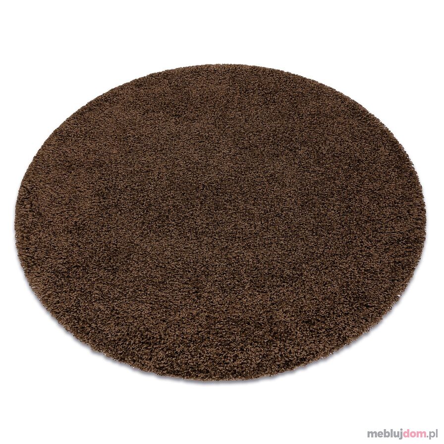 Dywan SOFFI koło shaggy 5cm brązowy