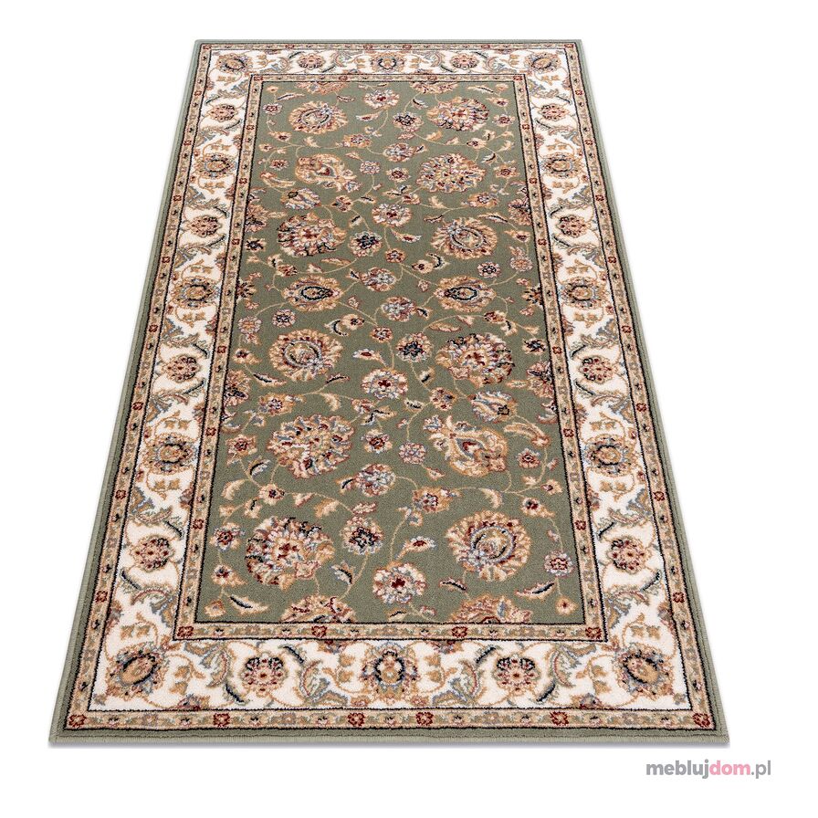 Dywan NAIN Ornament, ramka 7338/51088 zielony / beż