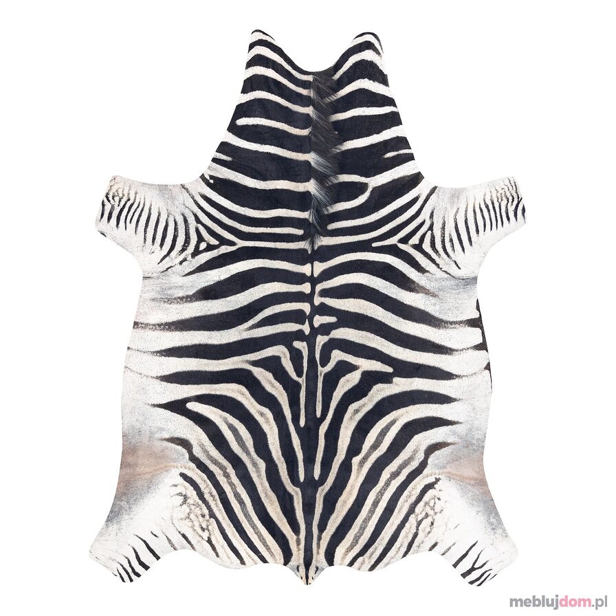 Dywan Sztuczna Skóra Bydlęca, Zebra G5128-1 Biało-czarna skórka