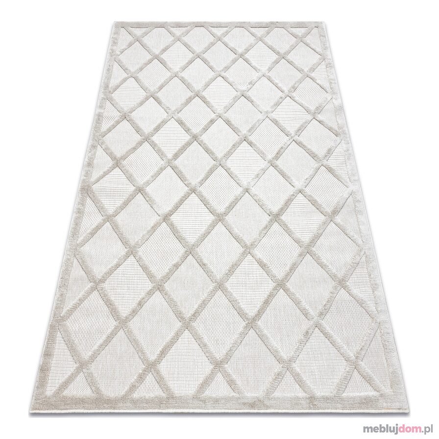 Dywan SANTO SZNURKOWY SIZAL 58365B Kratka, trellis beż