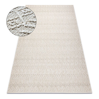 Dywan JERSEY 19243 krem - Jodełka, pętelkowy, strukturalny BOHO