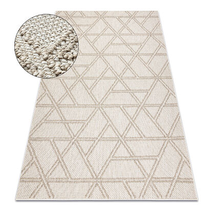 Dywan JERSEY 19241 beż - Romby, geometryczny pętelkowy, strukturalny BOHO