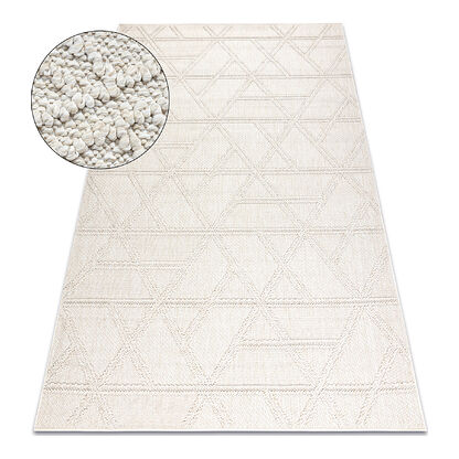 Dywan JERSEY 19241 krem - Romby, geometryczny pętelkowy, strukturalny BOHO