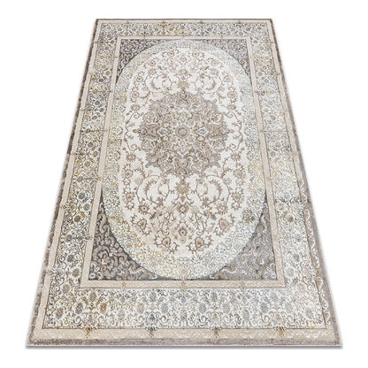 Dywan BLISS Z204AZ128 krem / beż - Ramka, ornament, nowoczesny, strukturalny 