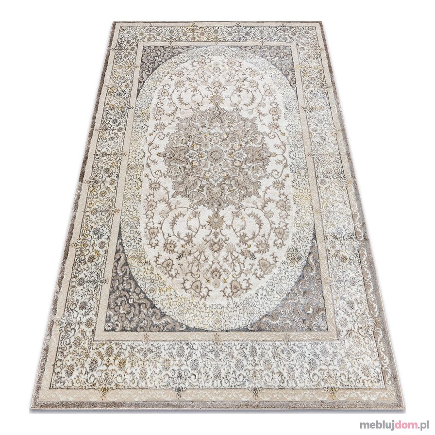 Dywan BLISS Z204AZ128 krem / beż - Ramka, ornament, nowoczesny, strukturalny 