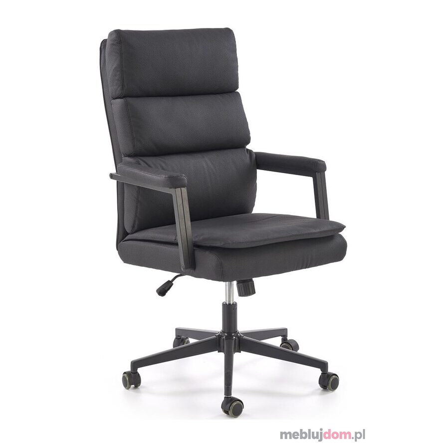 Czarny fotel obrotowy gabinetowy ADRIANO 2 wyposażony w mechanizm TILT
