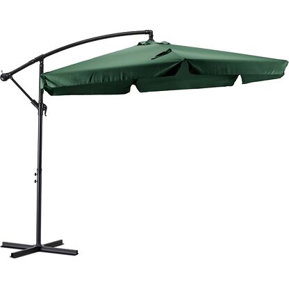 Zielony parasol ogrodowy na czarnym stelażu ARKON