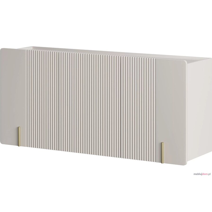 Komoda wisząca MALMI GOLD 2 150 w odcieniu kaszmiru zdobiona ryflowaniem i złotymi detalami