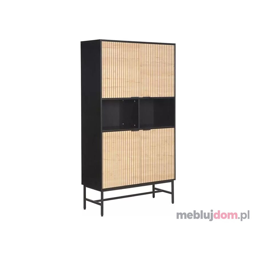 Regał na czarnych metalowych nóżkach MAGO R1 Signal