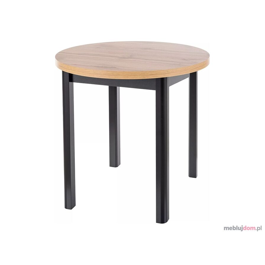 Okrągły stół ADAM fi80 Signal dąb artisan / czarny mat