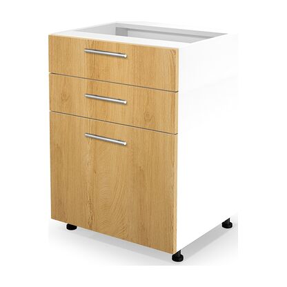 Szafka dolna VENTO D3S-60/82 biały + dąb miodowy