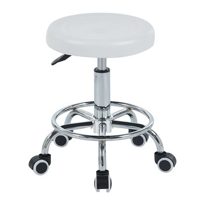 Biały mobilny taboret TB1-FX