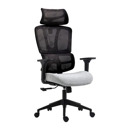 Fotel obrotowy FB27-FX szaro-czarny, wyposażony w mechanizm TILT