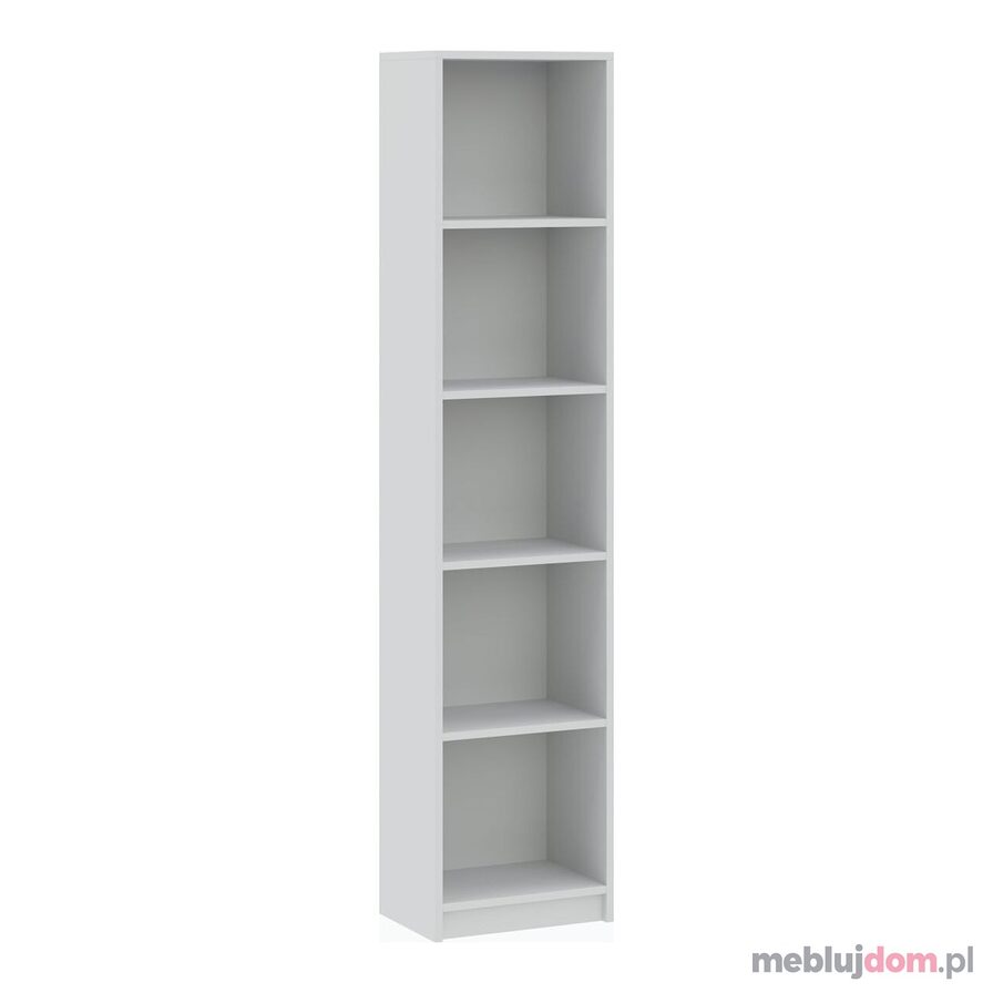 Biały regał R40-FX z pięcioma półkami