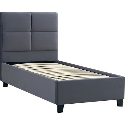Szare łóżko tapicerowane LT2-FX 90x200