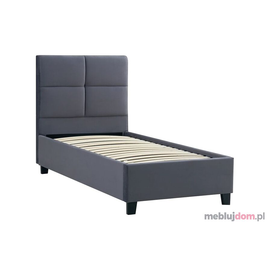 Szare łóżko tapicerowane LT2-FX 90x200