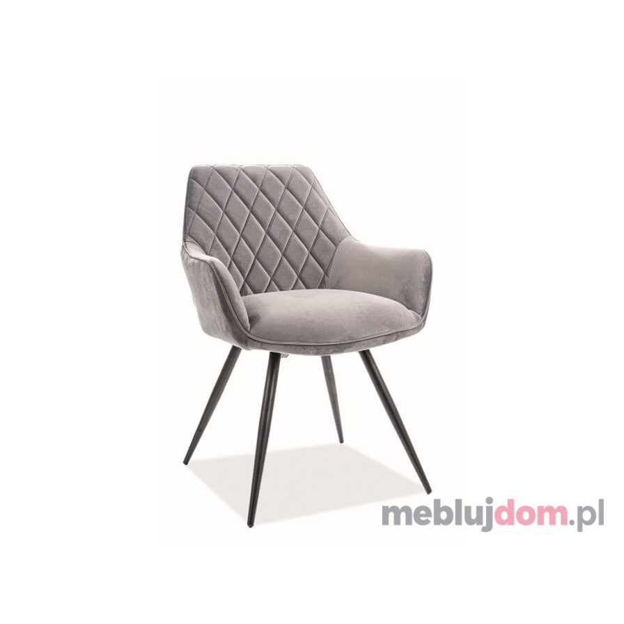 Krzesło LINEA VELVET SIgnal szary bluvel 14