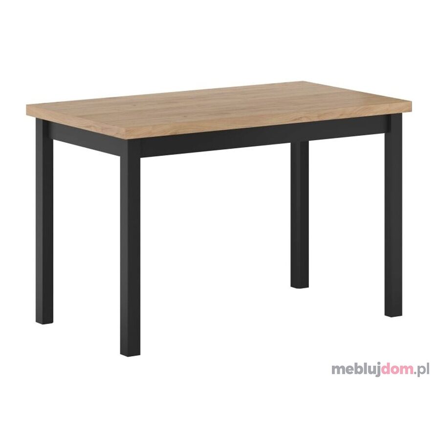 Stół prostokątny ST23-FX 68x120 w odcieniu dębu złotego craft na czarnych nogach 
