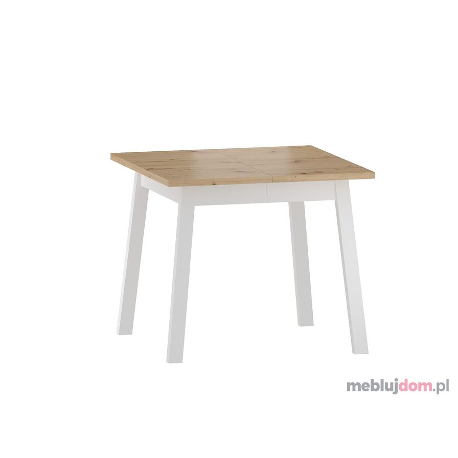Stół rozkładany ST14-FX 90x125 w odcieniu dębu artisan na białych nogach 