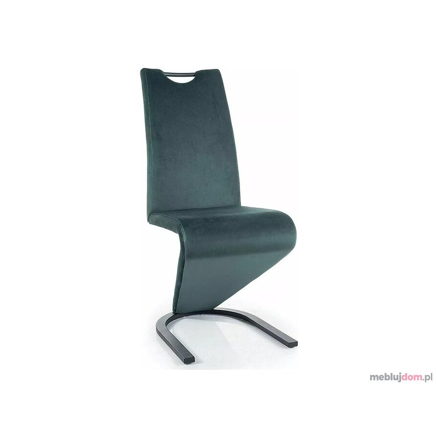 Krzesło H-090 VELVET Signal - Zielone na płozie