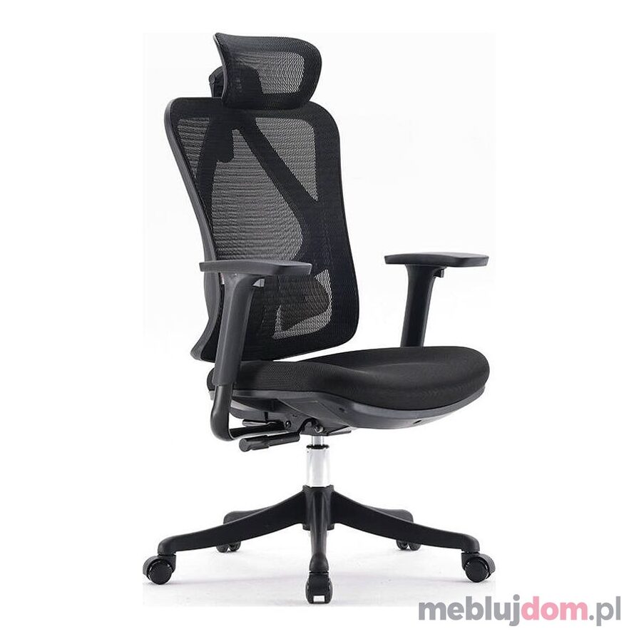 Czarny fotel ergonomiczny EUROPA