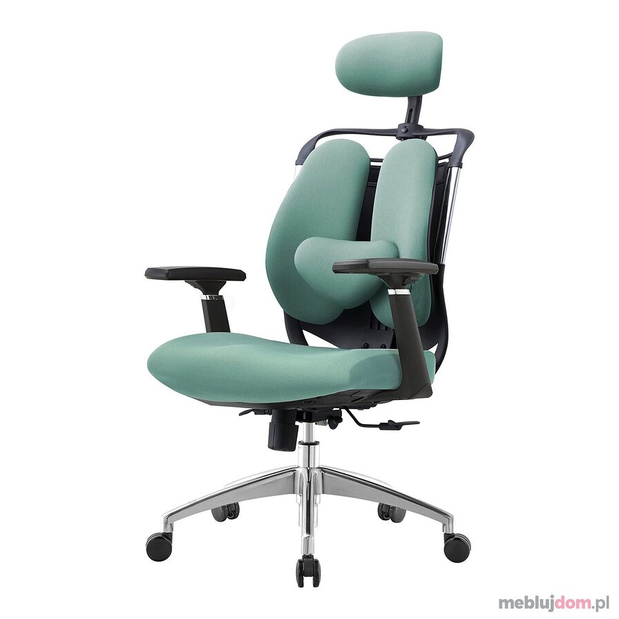 Fotel ergonomiczny idealny do pracy w biurze STELIO regulowany zielony