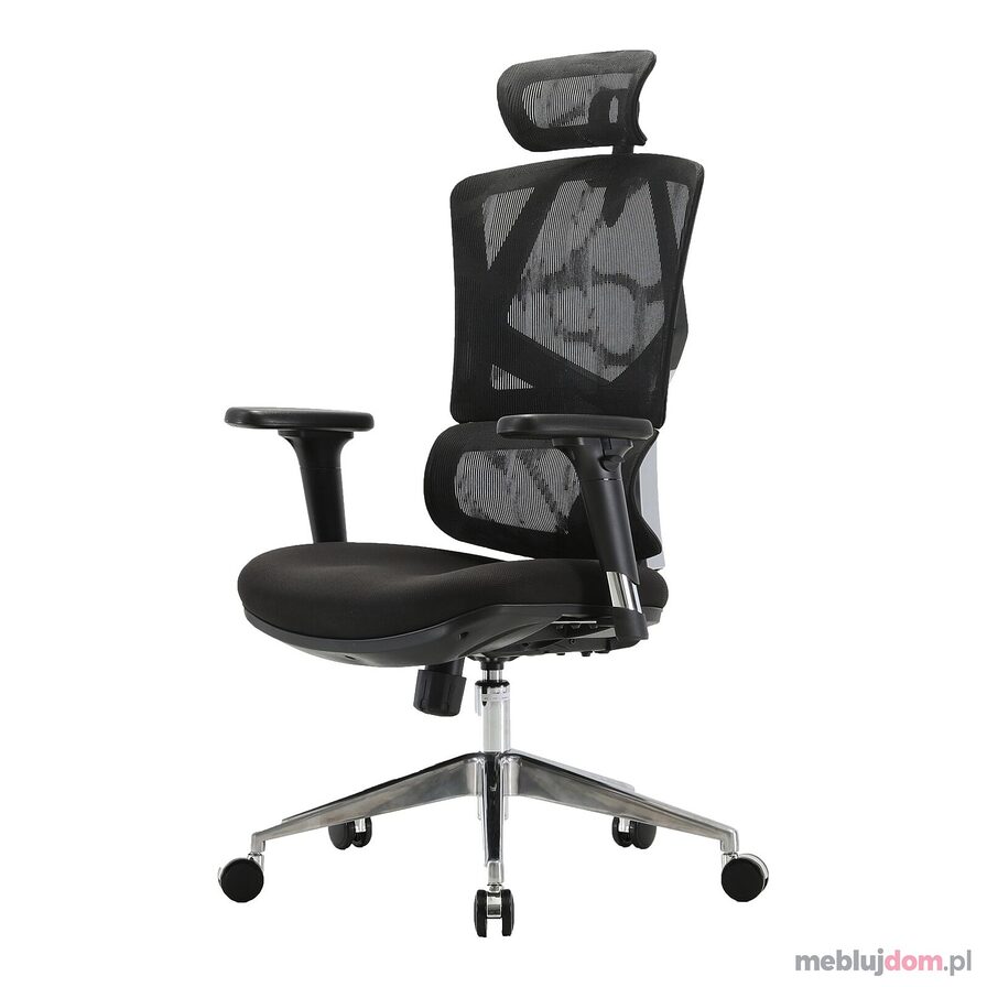 Fotel ergonomiczny DAKOTA 2.0 czarny siatkowy