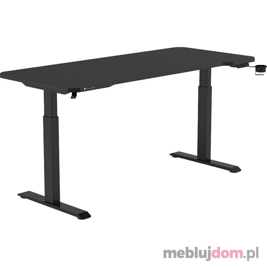 Czarne biurko gamingowe NEMEZIS PLUS 1,6
