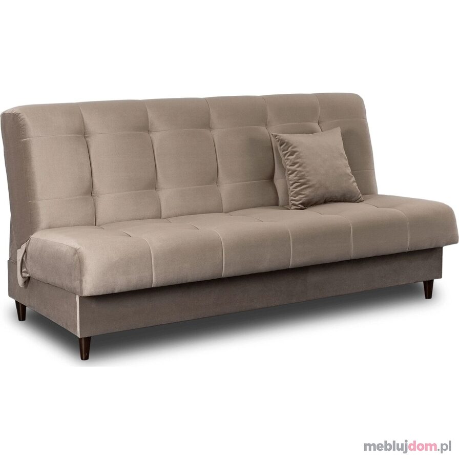Wersalka sofa LIMA beżowa welurowa na nóżkach