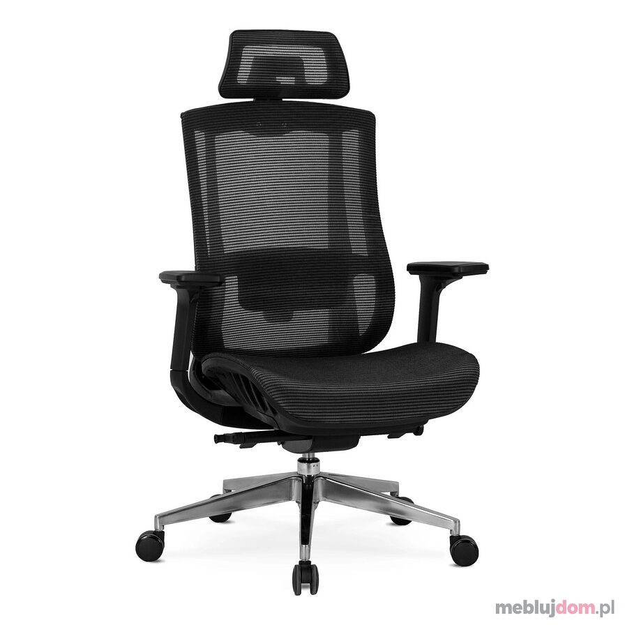 Fotel obrotowy ergonomiczny DYLAN siatkowy czarny